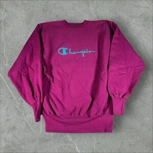Vintage Champion Reverse Weave Sweatshirt Men XL Purple 90s Embroidered Spellout